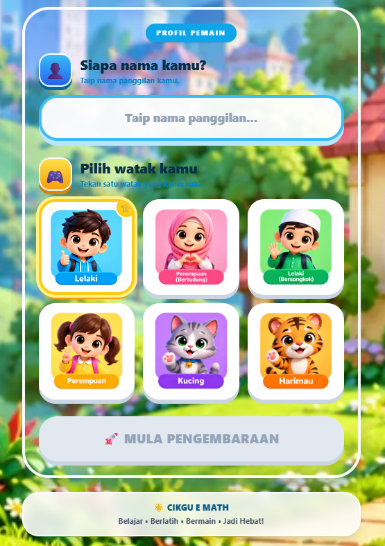 Paparan Pilih Avatar